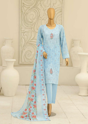Premium Signature by HZ Textiles | Embroidered 3 Piece Unstitched Lawn Suit D-1