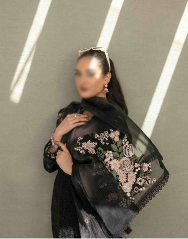 Zevira Semi Stitched  Fancy Heavy Embroidered Lawn Coll-2025 D-3247