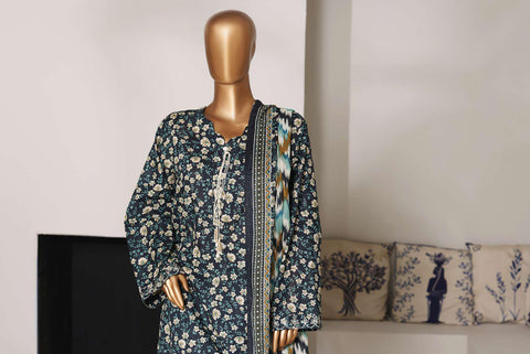 Bin Saeed Printed Stitch Lawn 2026 | 3 Piece Stitched Suit D-1
