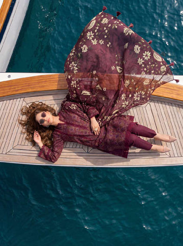 Colors by AlZohaib vol-2 | Digital Printed Lawn 3 Piece Unstitched Suit D-3