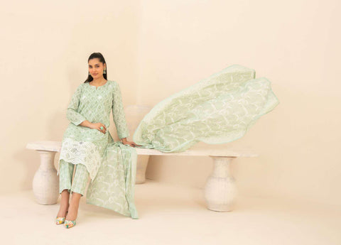 Marin by Tawakkal Fabrics | Embroidered Printed Lawn 3 Piece Unstitched Suit D-7
