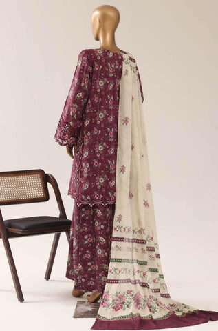 Malika by Sadabahar | Festive Embroidered Lawn 3 Piece Stitched Suit D-2