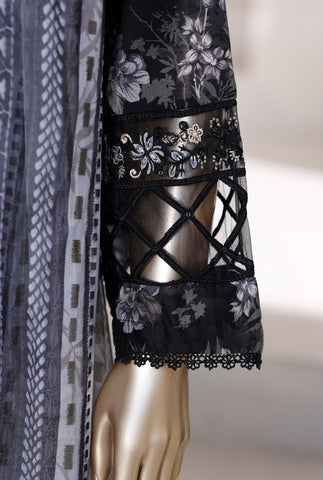 Sadabahar Luxury Peplum | Heavy Embroidered Lawn 3 Piece Stitched Suit D-3