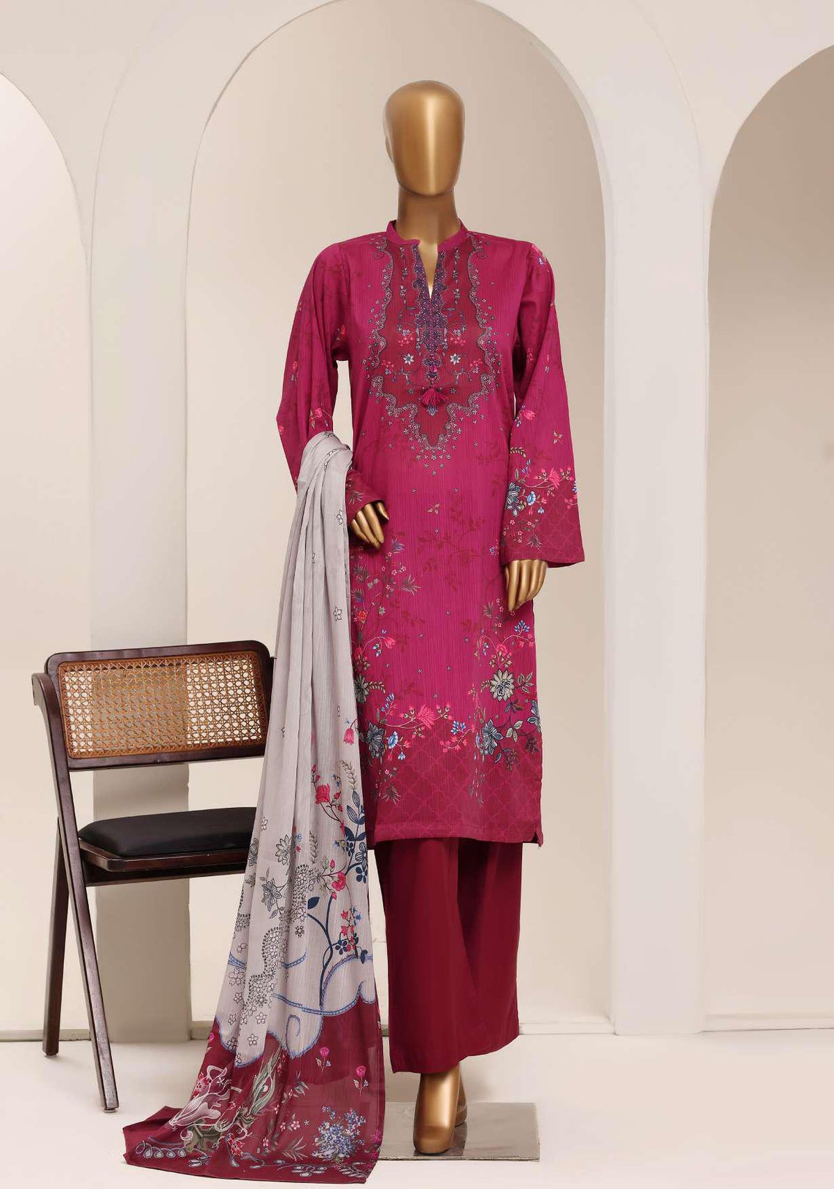 Sadabahar – Printed Lawn | 3 Piece Stitched Suit D-2