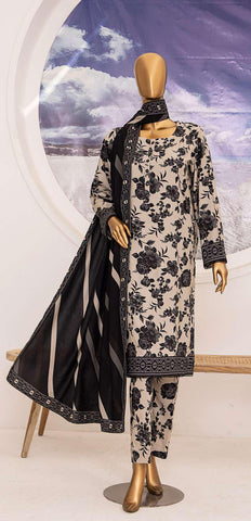 Linen Wintry Shawl Printed Collection Vol-2  D 01