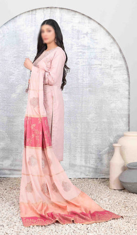 Mabel Un Stitched 3 Pcs Zari Line Emb Fancy Lawn Coll-2025 D 1025