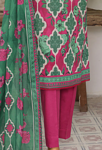 HZ Vital Prints Slub Lawn Dupatta  D-07