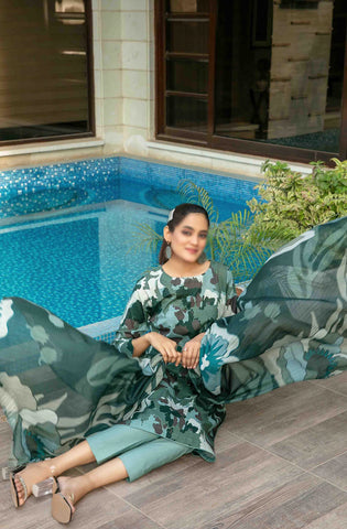 Zumra Lawn Slub Digital Print Vol-02 By Tawakkal D-03