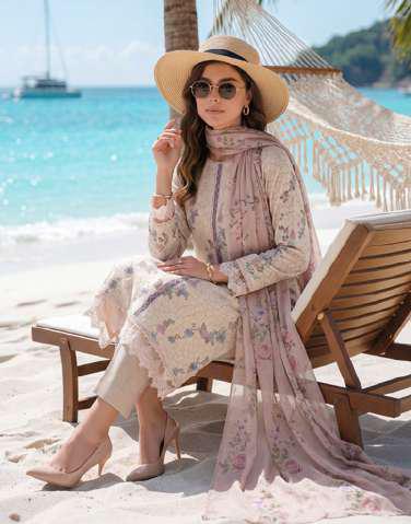 Colors by AlZohaib vol-2 | Digital Printed Lawn 3 Piece Unstitched Suit D-4