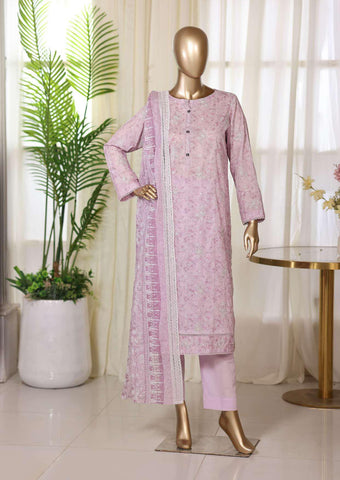 Dhagakari by HZ Textiles | Embroidered 3 Piece Unstitched Lawn Suit D-1