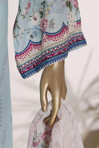Sadabahar Kaftaan | Printed 3 Piece Stitched Viscose Suit D-2