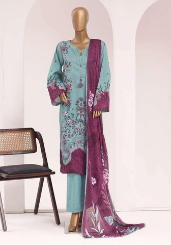 Sadabahar Printed Lawn Vol-10 | Digital Printed Lawn 3 Piece Stitched Suit D-4