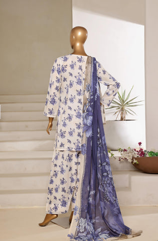 Printed Lawn With Farshi Shalwar Collection By Sadabahar D-04