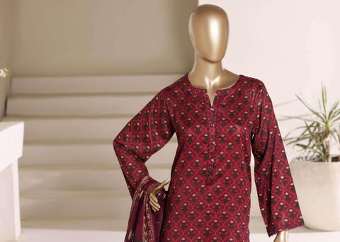 Sadabahar Luxury Lawn | Printed 3 Piece Stitched Suit D-2
