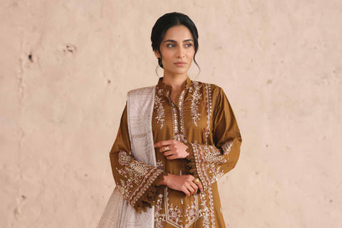 Johra Vasal Embroidered Lawn Unstitched 3 Piece Suit D-2