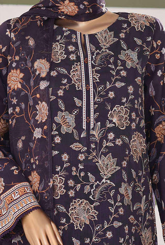 HZ Textiles – Mehak Slub Lawn Embroidered Collection Vol-02 D-1