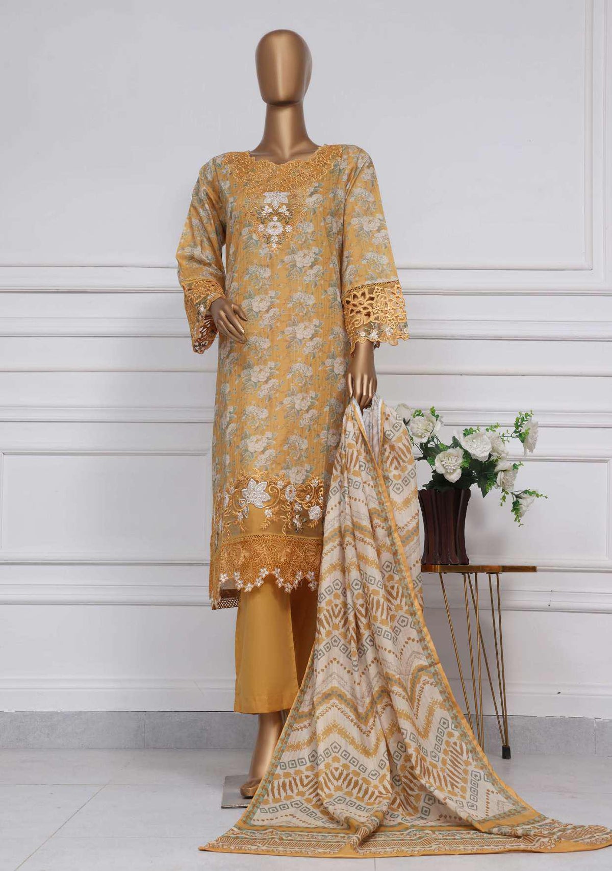 RAYA Festive Embroidered 3 PCS Coll25 By Sadabahar D-1