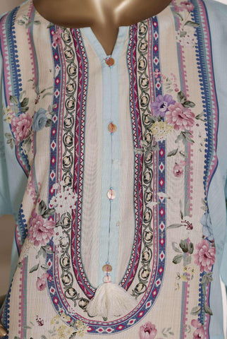 Sadabahar Kaftaan | Printed 3 Piece Stitched Viscose Suit D-2