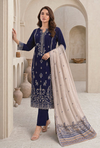 MAHNEER by Tawakkal Fabrics | Embroidered Lawn 3 Piece Unstitched Suit D-6