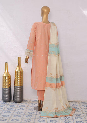 Turkish Jacquard Vol-1 Emb Un Stitched 3 Piece HZ-2