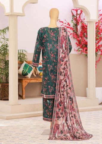 Elegant Embroidered Un-Stitched 3 Piece Collection By HZ Textile D-3