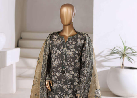 Sadabahar Printed Khaddar With Shimmer Ready To Wear 3Pc D-2