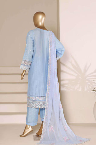 Sadabahar Luxury | Embroidered 3 Piece Stitched Slub Lawn Suit D-2