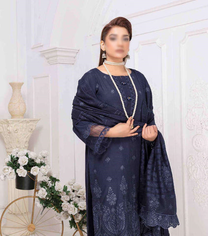 Chaap Shimmery Chikankari Embroidery By Sobia Waseem D-01