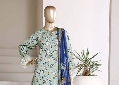 Sadabahar AMYRAH Vol-2 | Heavy Embroidered Lawn 3 Piece Stitched Suit D-4
