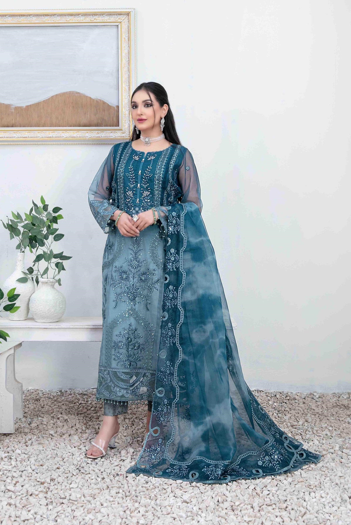 ALSaba Semi Stitched Fancy Chiffon Collection'24 D-1347
