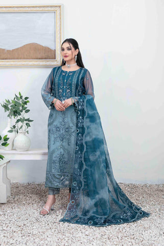 ALSaba Semi Stitched Fancy Chiffon Collection'24 D-1347