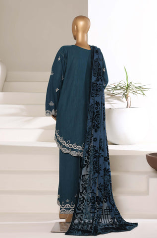 SADABAHAR Luxury Khaddar Karandi with Palachi Shawl 3Pc Stitched D-03