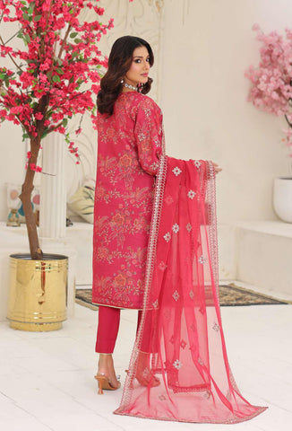 MUSHKIK | 4 Piece Semi-Stitched Embroidered Organza Collection D-3