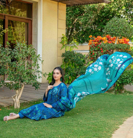 Naimal Lawn Slub Digital Print Vol-2 By Tawakkal D-04