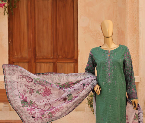 ASASA by HZ Textiles | Digital Printed Embroidered 3 Piece Unstitched Lawn Suit D-6