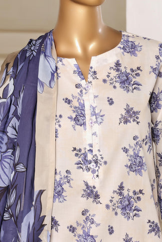 Printed Lawn With Farshi Shalwar Collection By Sadabahar D-04