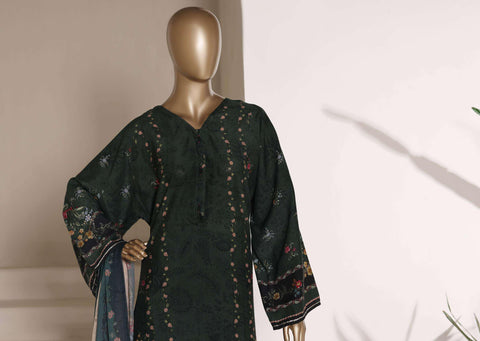 Sadabahar Kaftaan | Printed 3 Piece Stitched Viscose Suit D-3