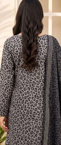 VS Jhalak Printed Slub Linen Unstitched 3 Piece Suit D-1