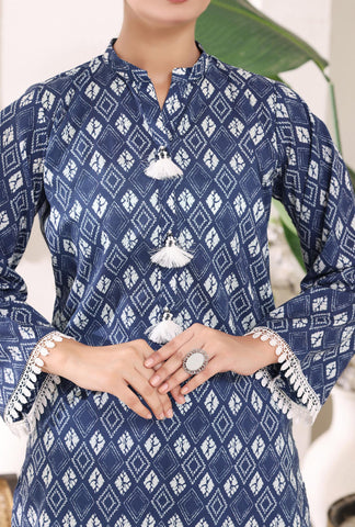 AIZAL | Digital Printed 2 Piece Stitched Lawn Suit D-4