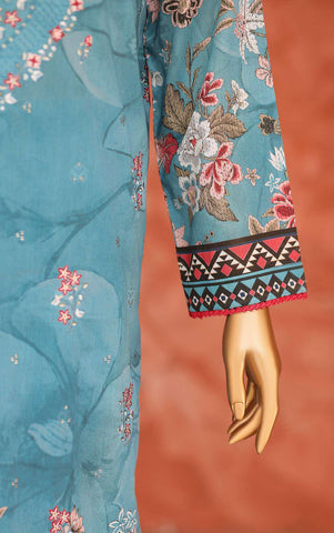 Elegant by HZ Textiles | Embroidered 3 Piece Unstitched Lawn Suit D-1