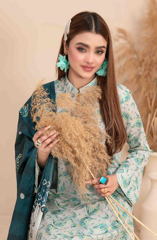 Meheroon Embroidered Lawn Digital Print D-02