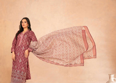 DAALIYA by Shahid Tawakkal | Embroidered Digital Printed Chamki Lawn 3 Piece Unstitched Suit D-5