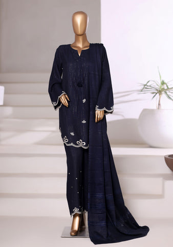 Sadabahar Vybe Emb Dhanak Stitched 3 Piece Suit D-4