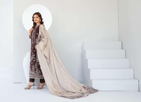 Abdar by Tawakkal | Embroidered Lawn 3 Piece Unstitched Suit D-3