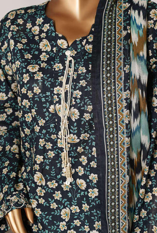 Bin Saeed Printed Stitch Lawn 2026 | 3 Piece Stitched Suit D-1