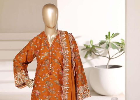 Sadabahar Regal Embroidered Lawn Stitched 3 Piece Suit D-3
