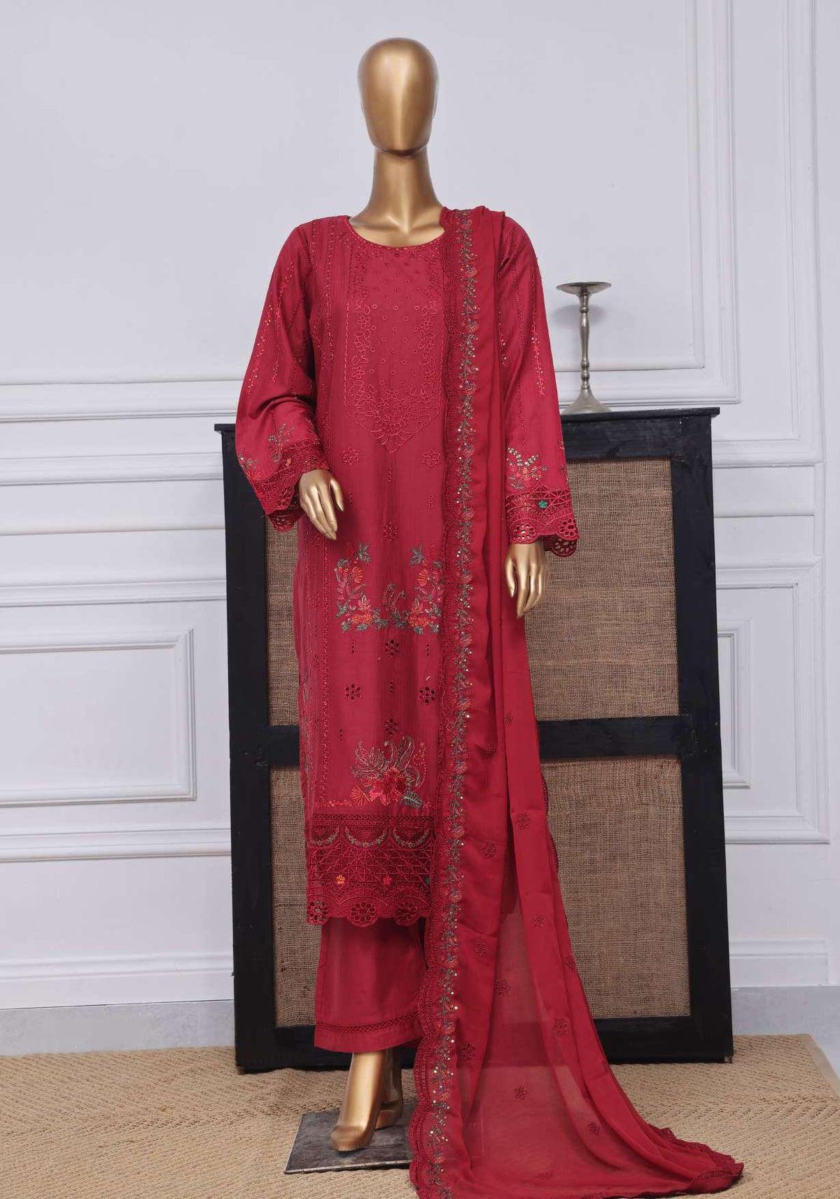 Sadabahar Luxury Emb Rod cotton Stitched 3 Piece D-02