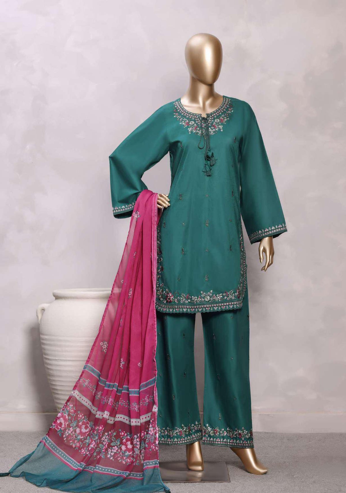 Sadabahar Eclair Embroidered Lawn Stitched 3 Piece Suit D-2