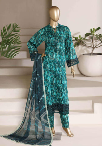 Sadabahar Peplum Luxury | Embroidered Lawn 3 Piece Stitched Suit D-5