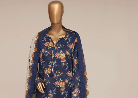 Malika by Sadabahar Vol-4 | Festive Embroidered Lawn 3 Piece Stitched Suit D-1